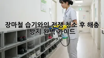 장마철, 습기와의 전쟁! 청소 후 해충 방지 완벽 가이드